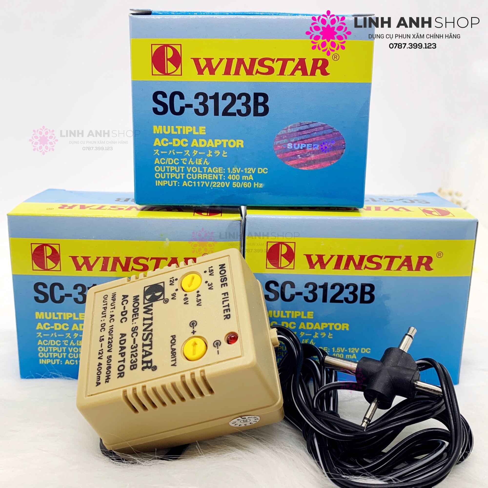 Ổn Áp Đổi Nguồn Winstar Sc - 3123B Phun Xăm Cao Cấp