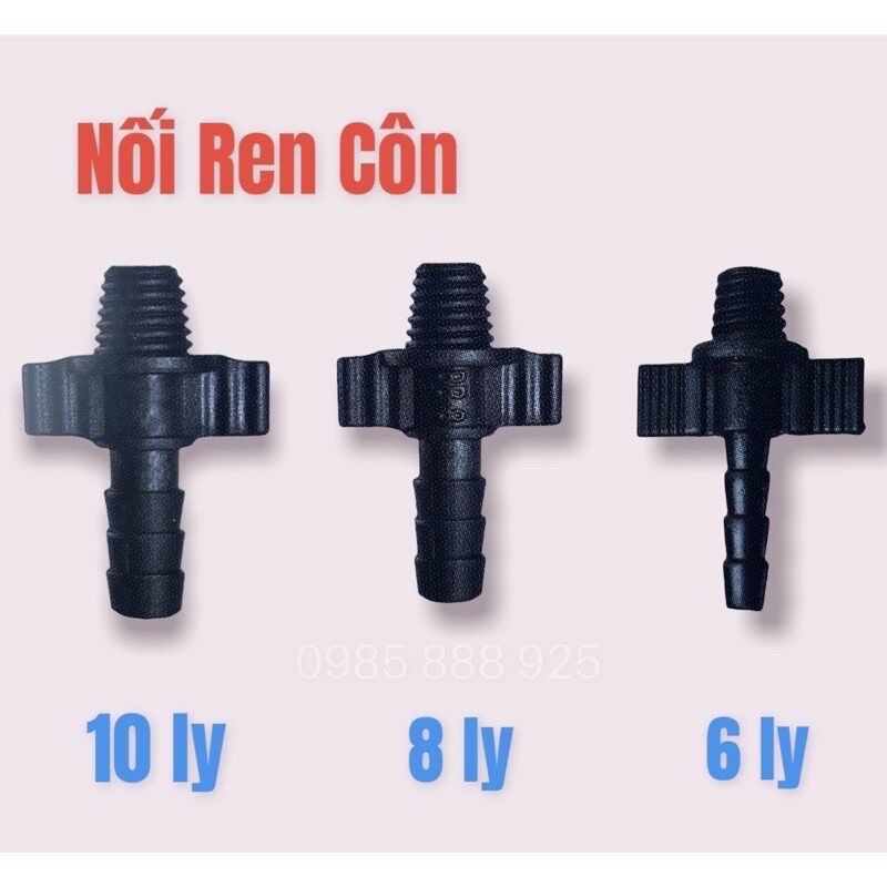 50 cái nối ren côn ngoài ra đầu 6 ly - 8 ly - 10 ly