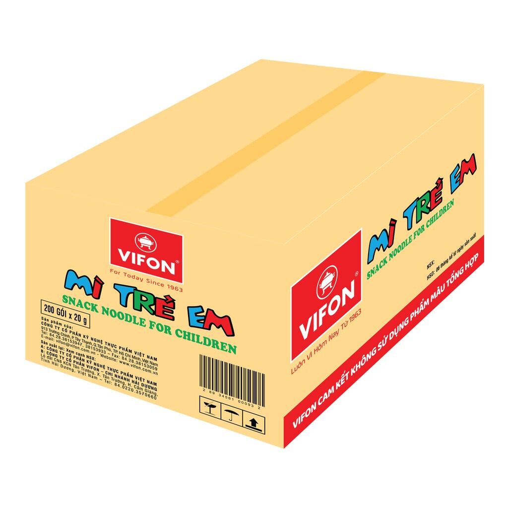 Thùng 200 gói mì trẻ em Vifon