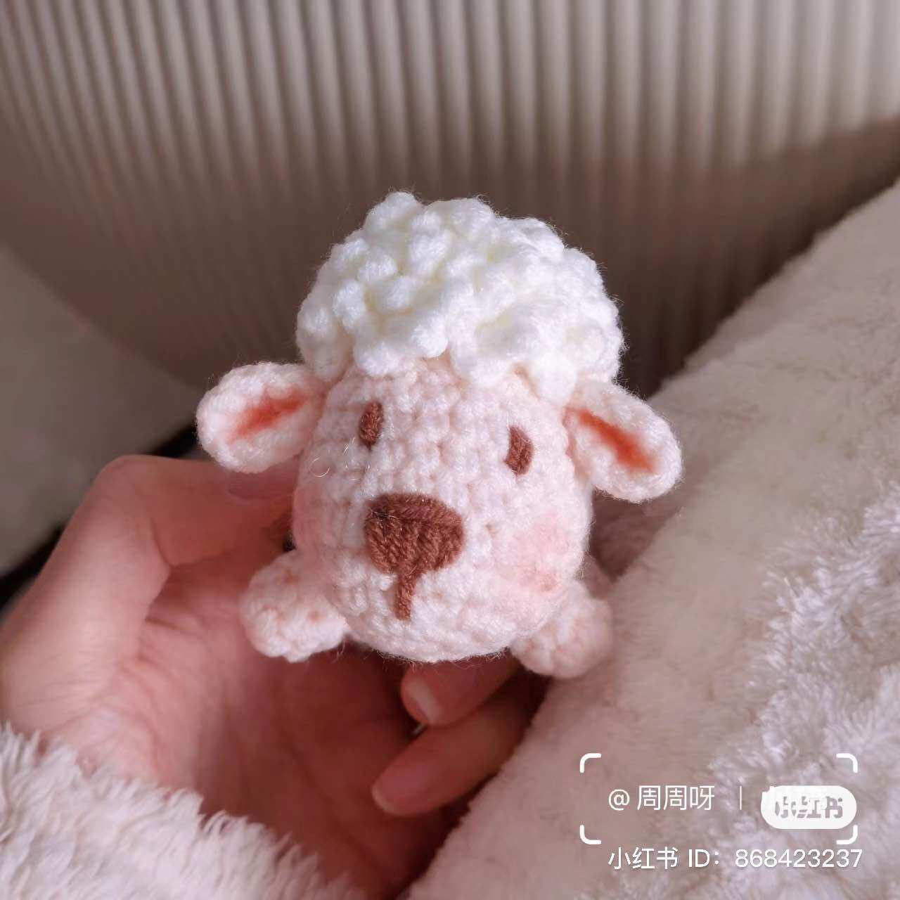 Móc khoá cừu len /cừu len handmade treo túi (ib chọn màu)