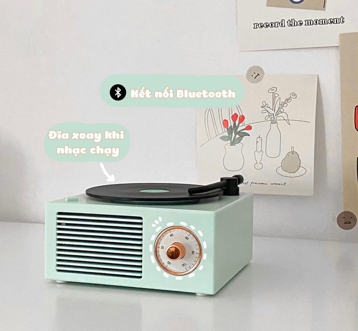 Loa Bluetooth Phong Cách Retro X10 ❌❌ Giả Lập Đĩa Than