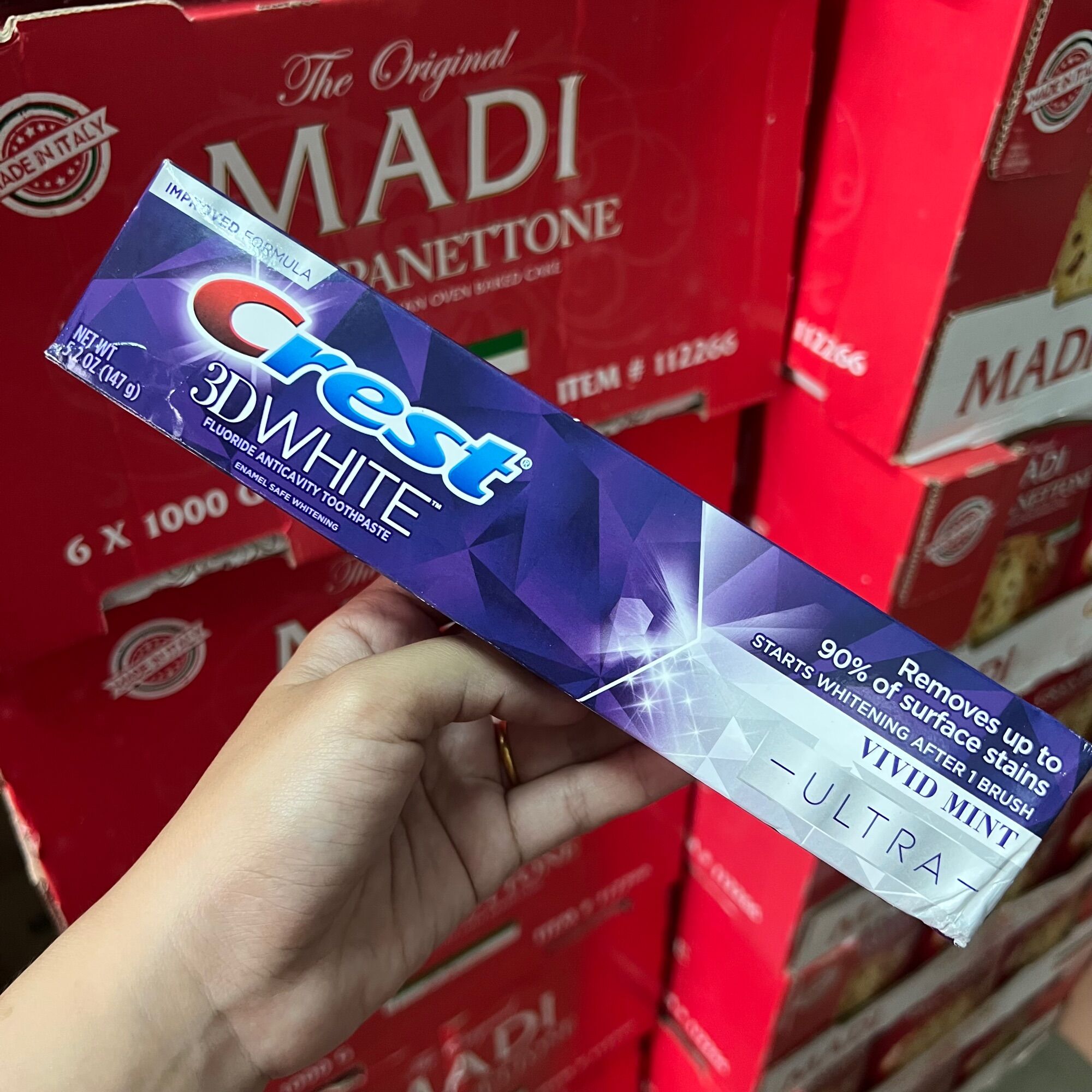 Kem Đánh Răng Crest 3D White PRO ADVANCED WHITENING 147G - Hàng Mỹ - MẪU MỚI 2024