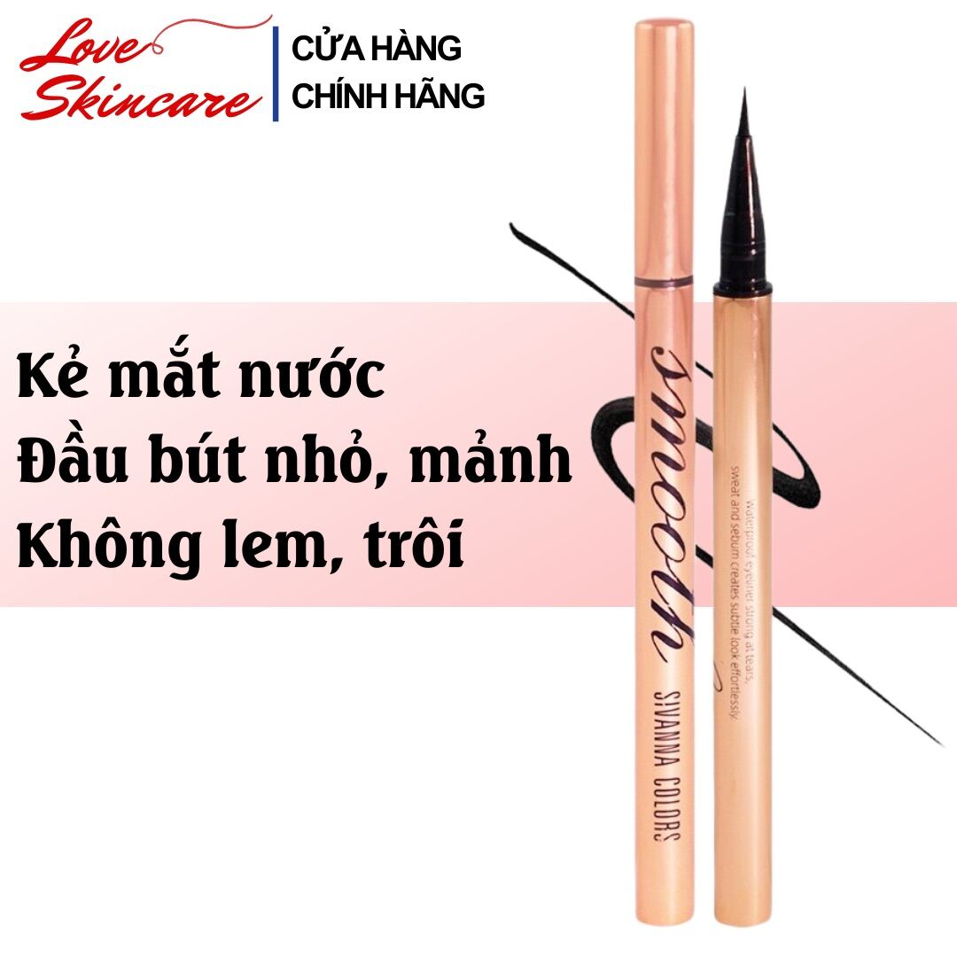 Kẻ mắt Sivanna Make Silky Eyeliner HF9014 Thái Lan nét mảnh, lâu trôi