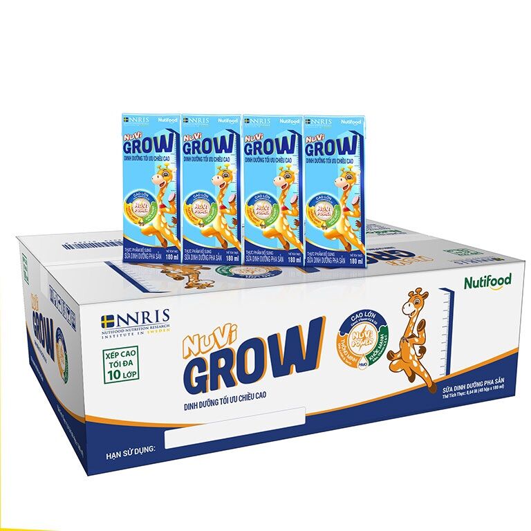 Thùng 48 hộp sữa Nuvi Grow 180ml