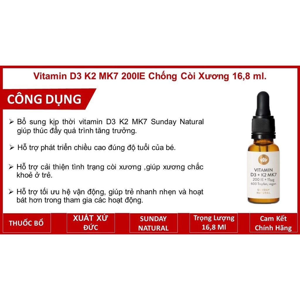 Vitamin D3-k2 MK7 đức