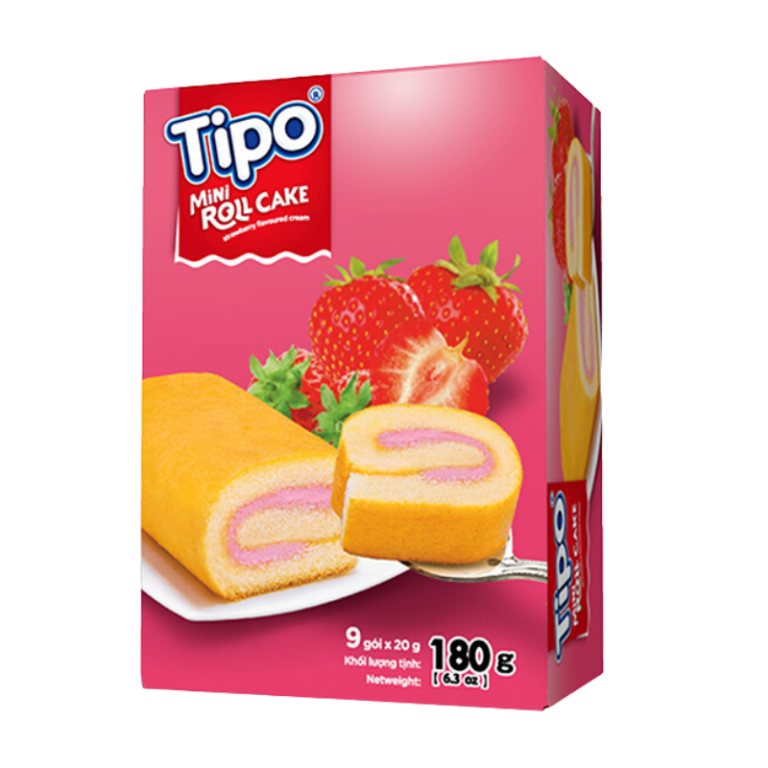 Bánh Tipo 180g(bông lan dâu)