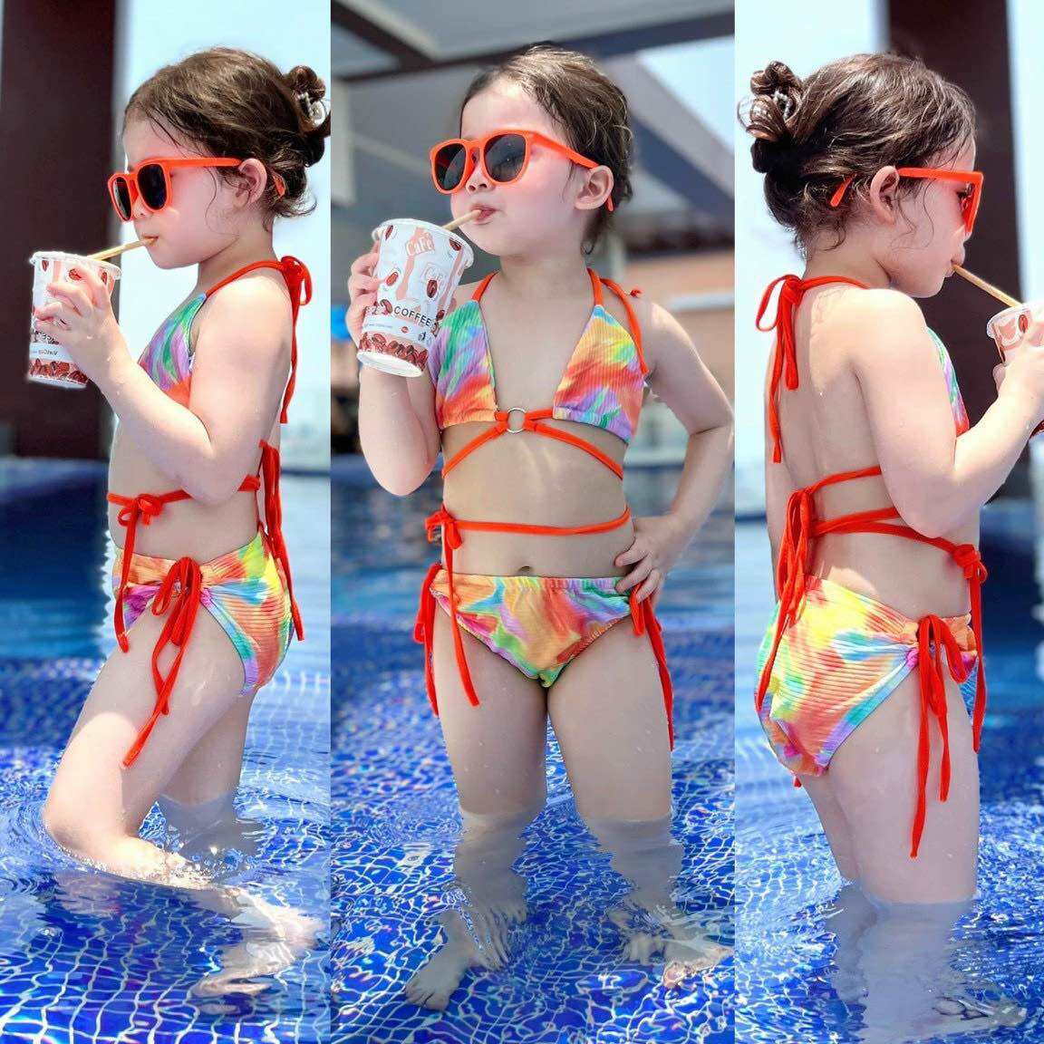 Bikini Diện Hè Cho Bé Đi Biển, Đồ Bơi Bé Gái