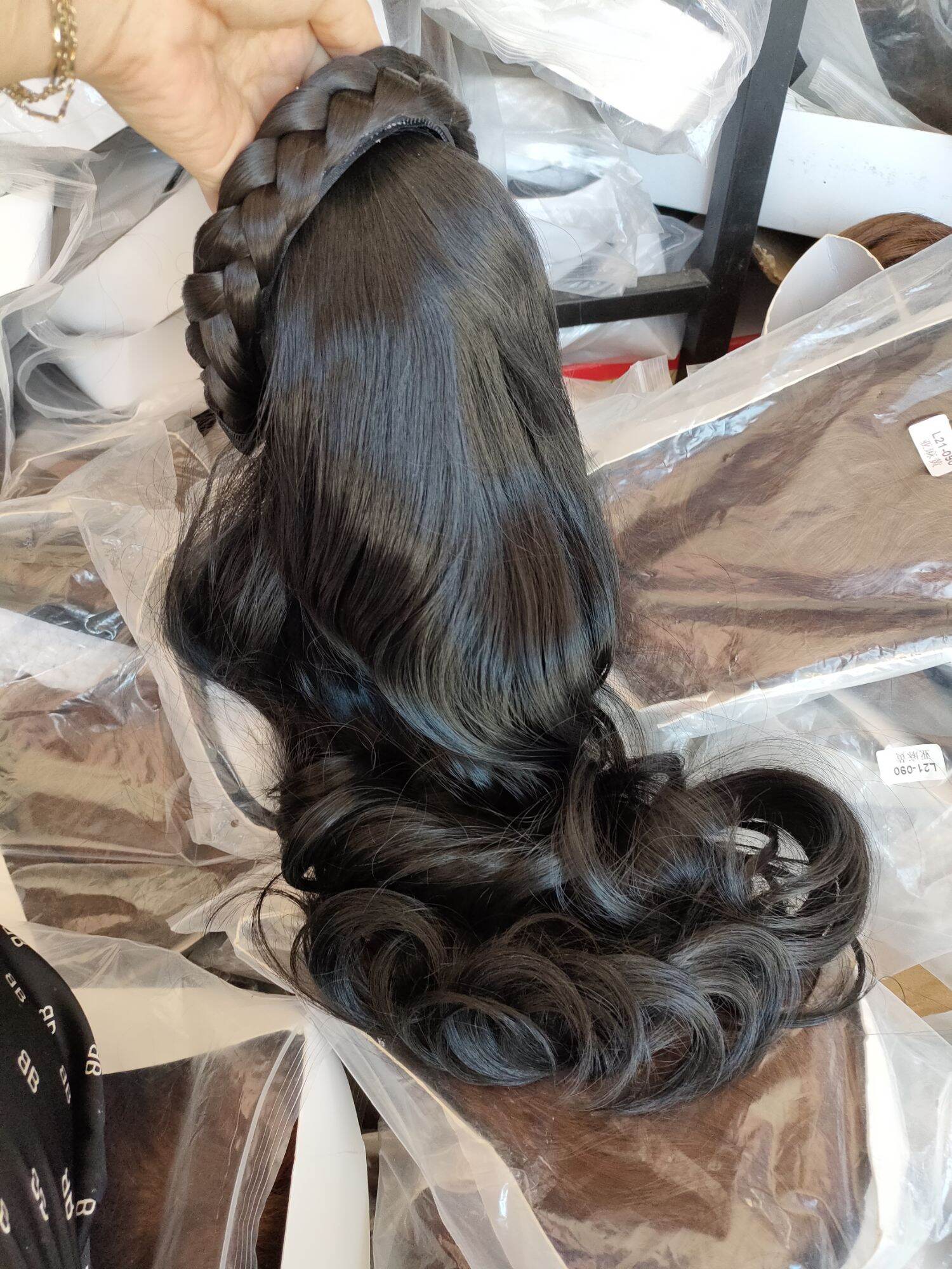 Half-Head Wig with Hair Clips Attached