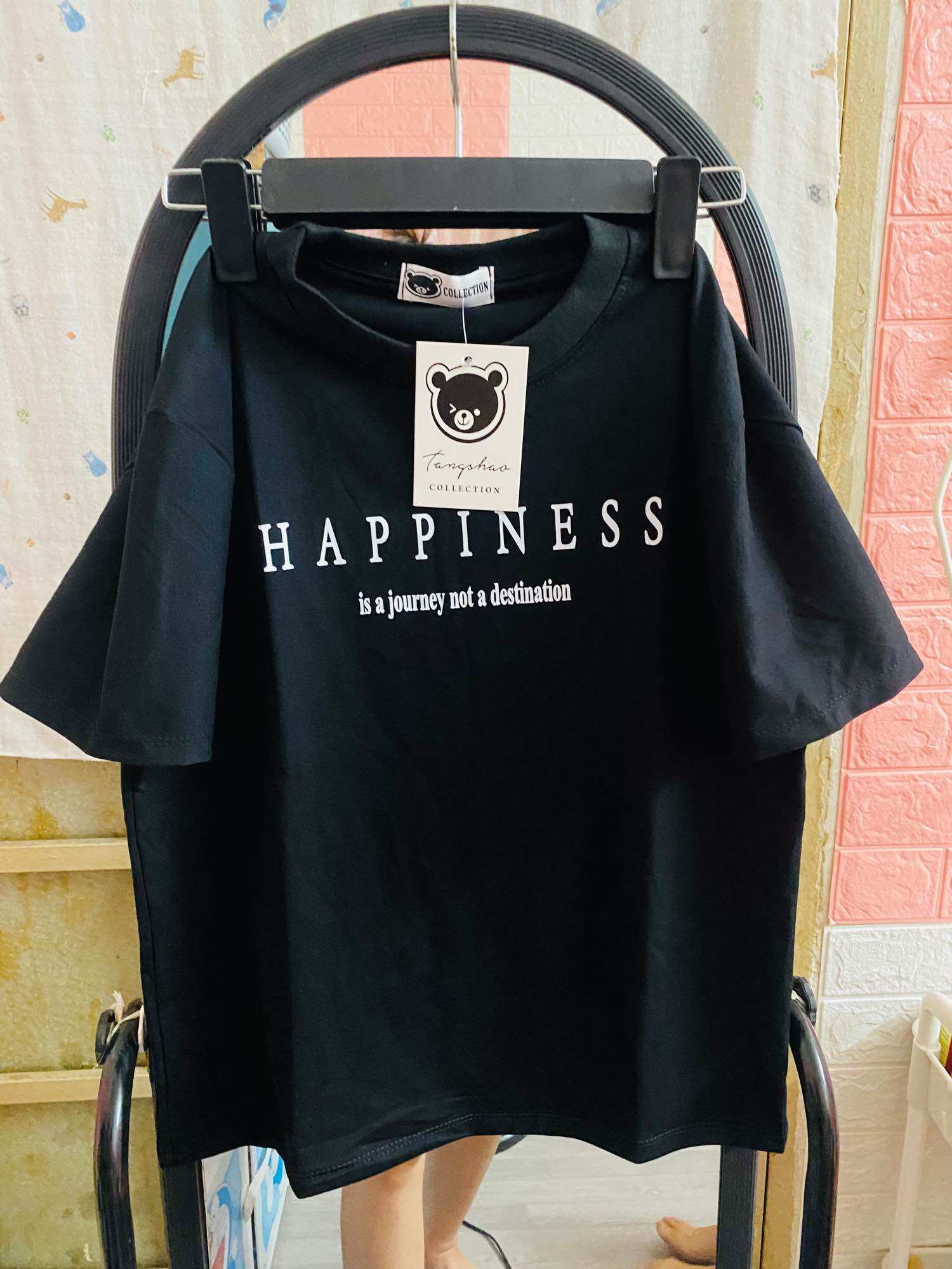 Áo Thun BABYTEE chữ HAPPINESS, chất COTTON 4 chiều