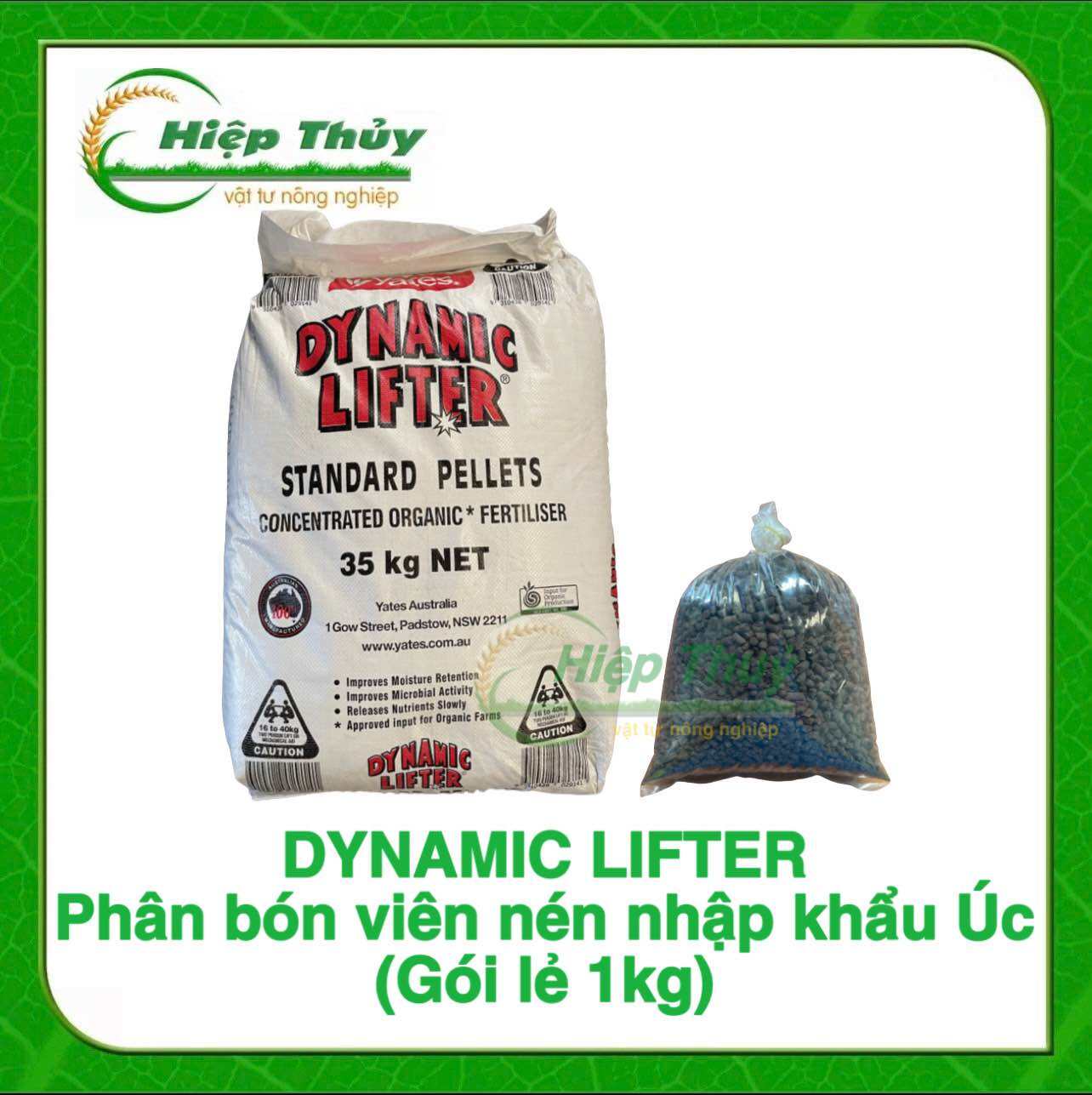 Phân Hữu Cơ Viên Nén Dynamic Lifter Úc chia lẻ 1Kg