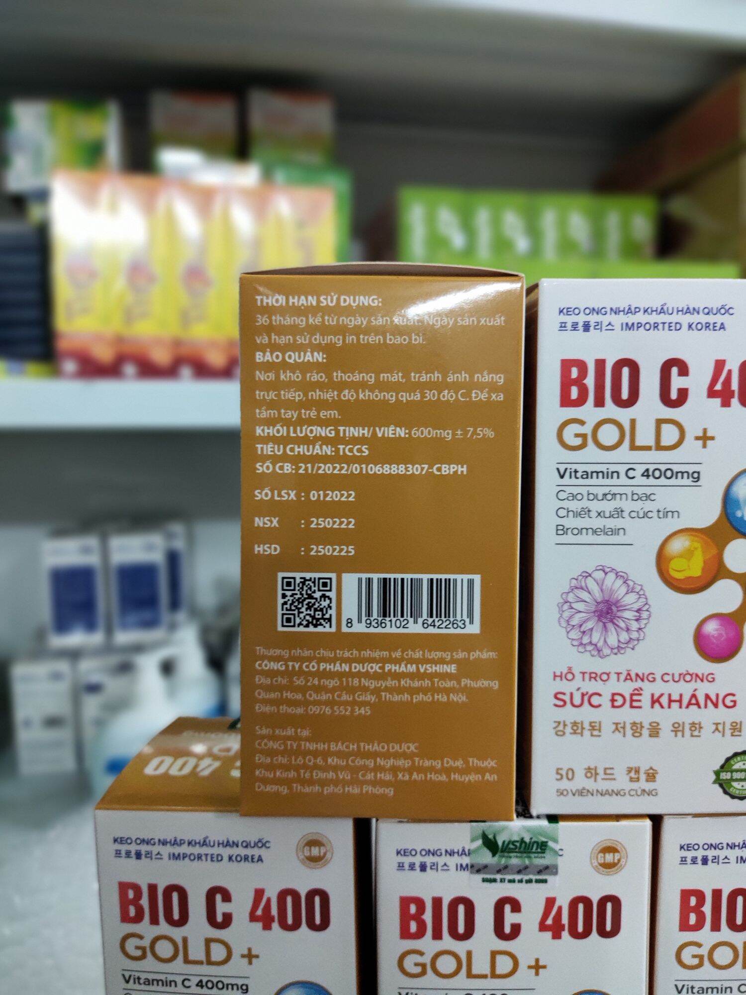 Tăng cường đề kháng Bio C 400 Gold +