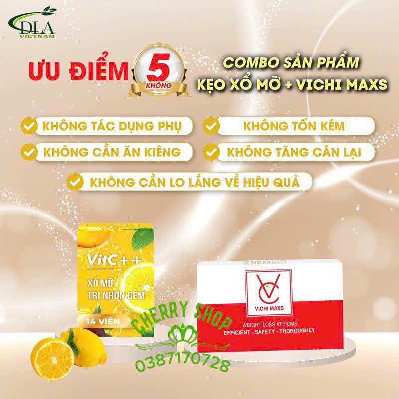 Combo vichi & vitc++ xổ mỡ đêm liệu trình 7ngày