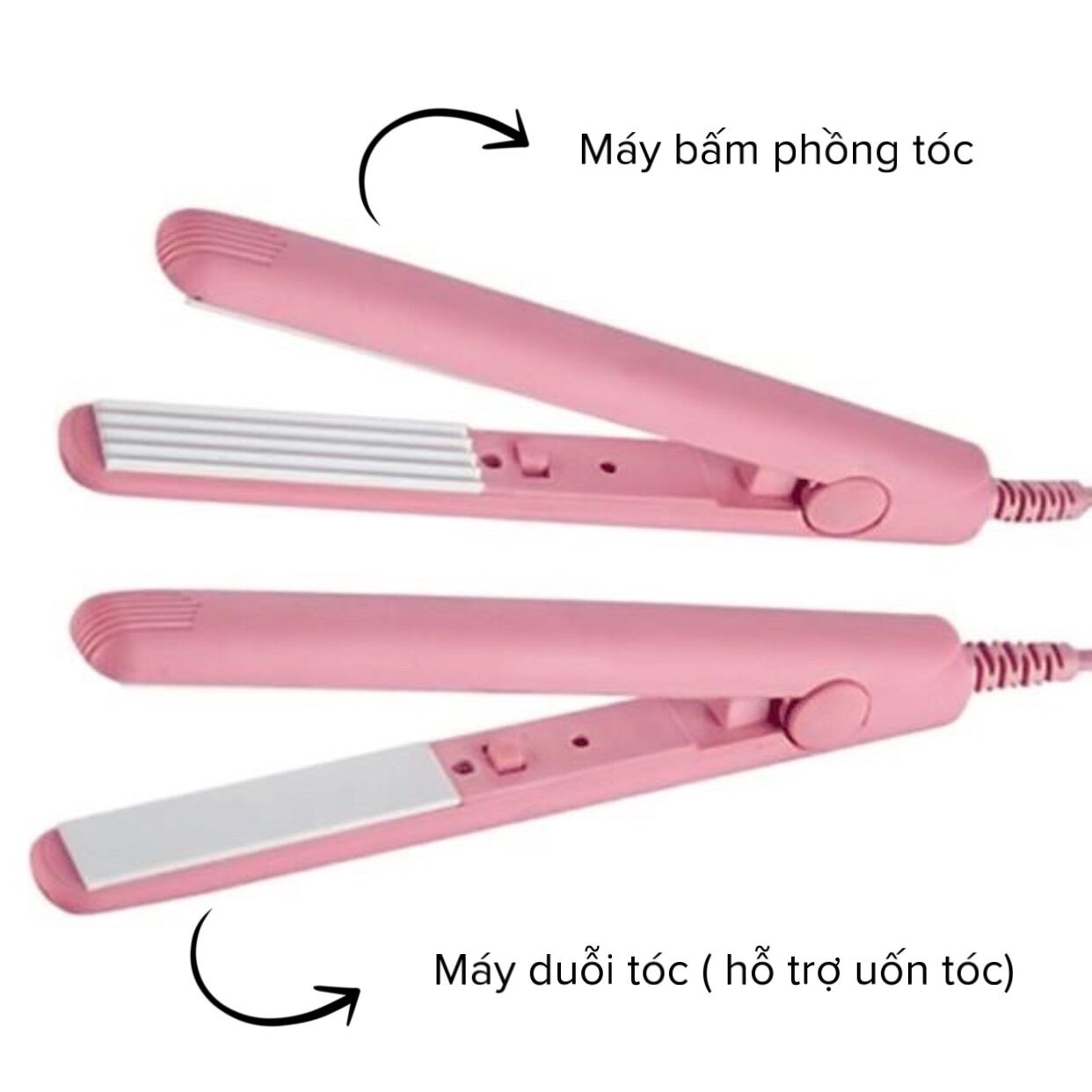Máy làm tóc mini tạo kiểu uốn - duỗi - bấm dập phồng tóc