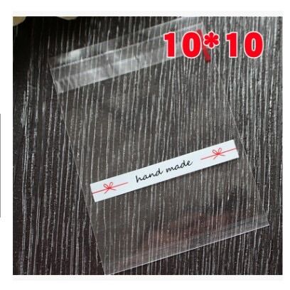 Set 50 túi kiếng đựng bánh cookie, quà tặng Hình chữ Handmade 10 x 10 cm