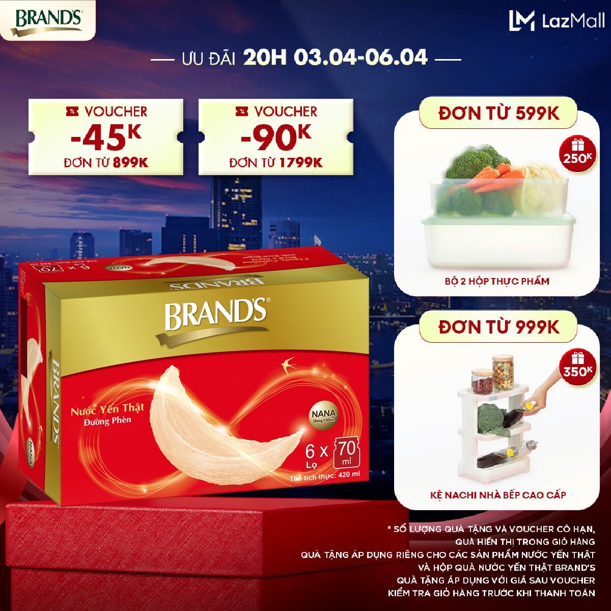 [2-Hour Delivery] Brand's Real Bird's Nest Drink Rock Sugar