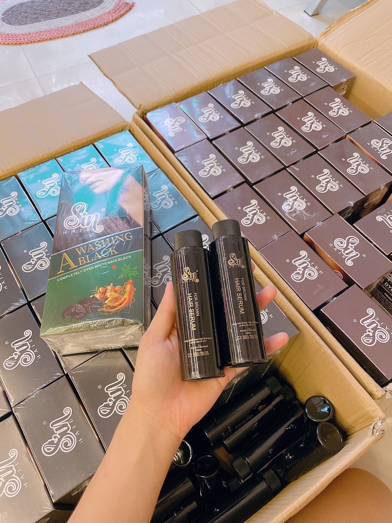 [HCM]dầu gội phủ bạc sin nâu và đen