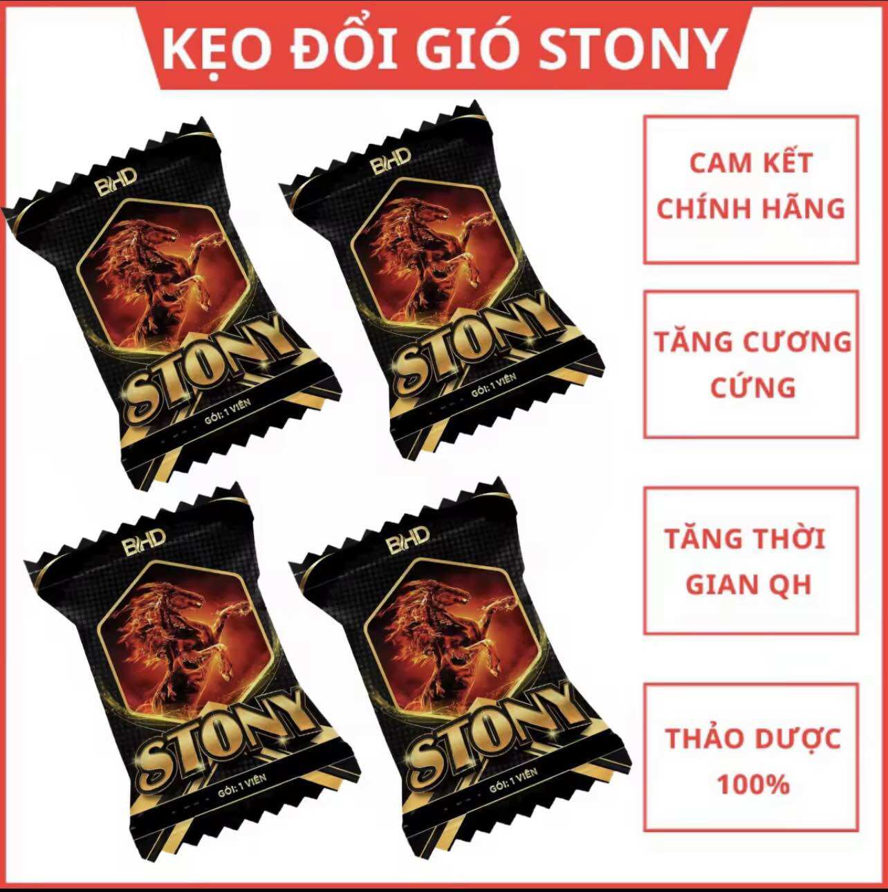 [Hộp 8 Cái] Kẹo Stony- Kẹo Đổi Gió Stony chính hãng