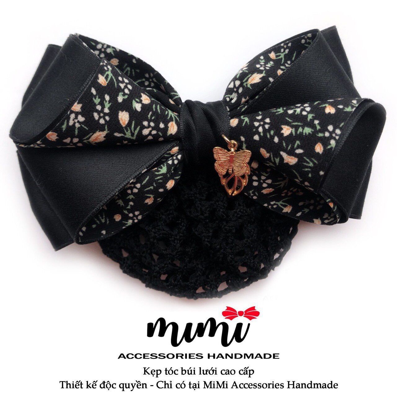 Kẹp tóc búi lưới vintage nữ tính