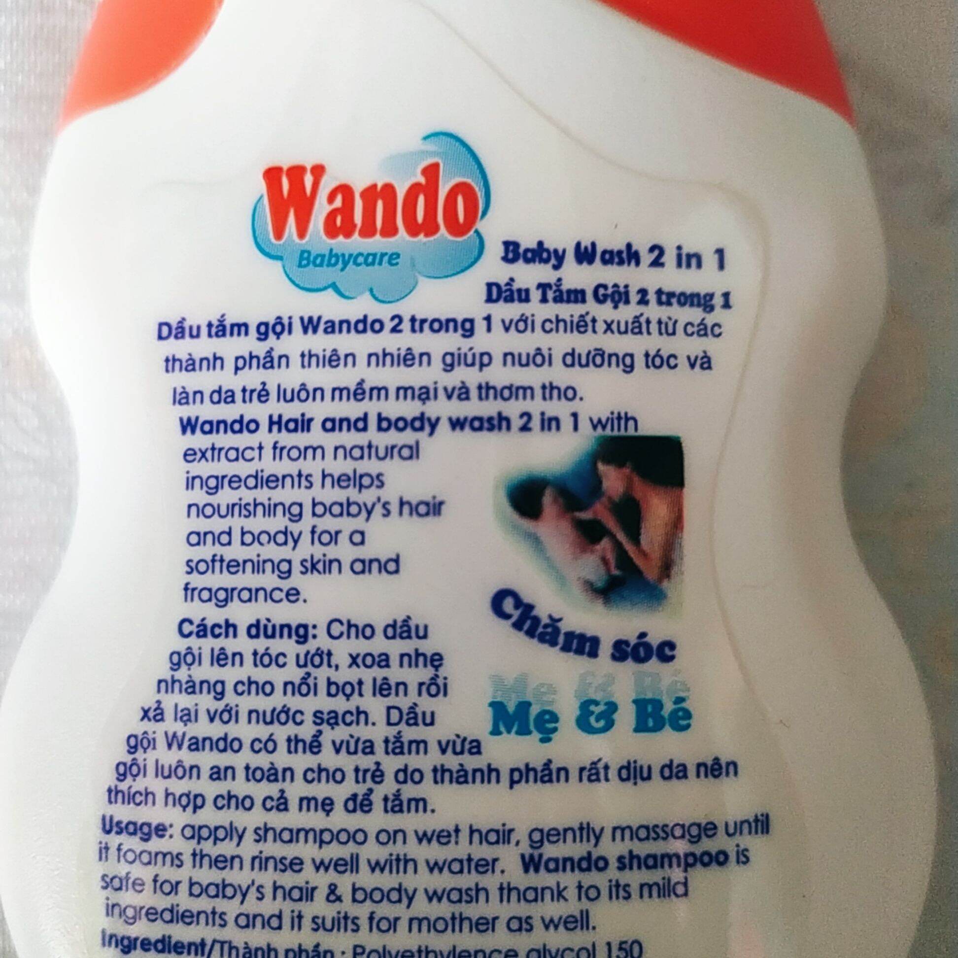 WANDO - DẦU TẮM GỘI CHO BÉ 200ML