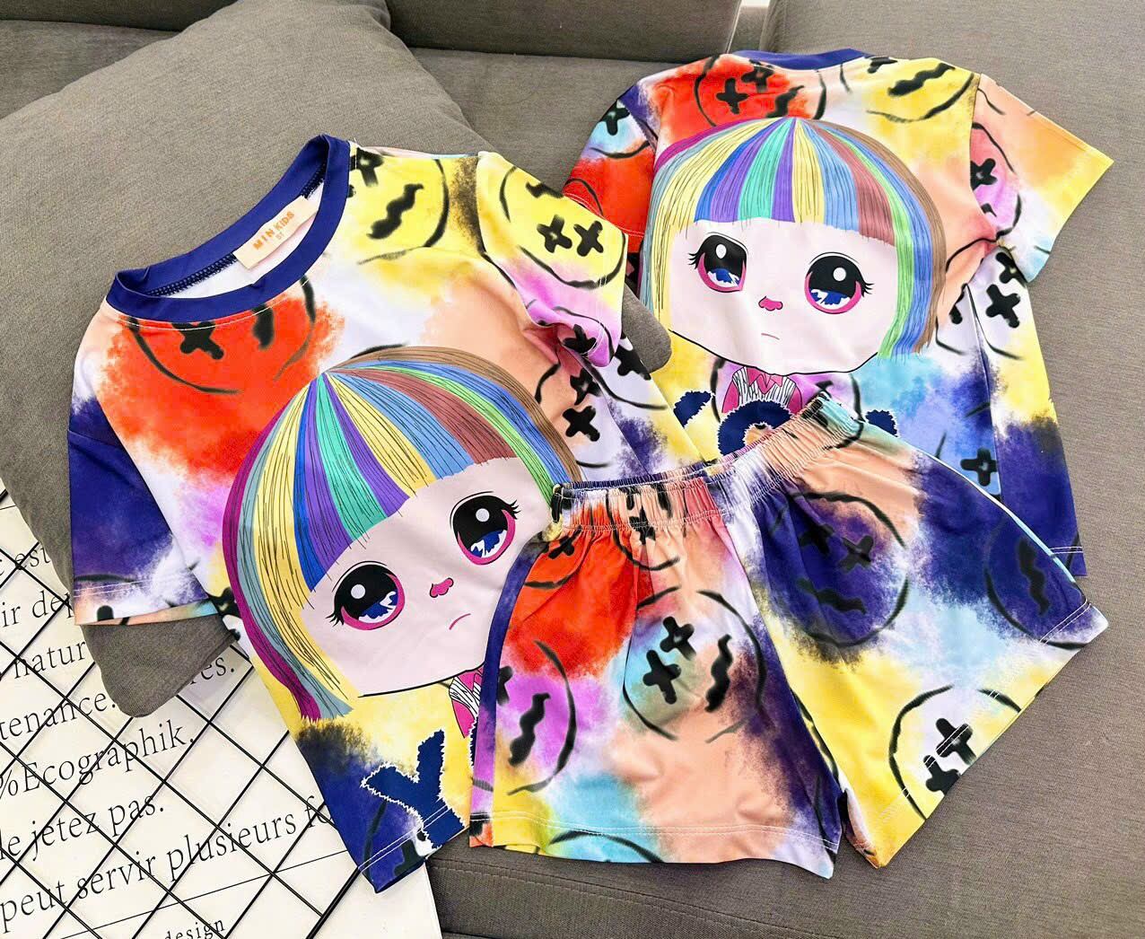 Bộ thun lạnh 3d cho bé yêu size 22-40kg