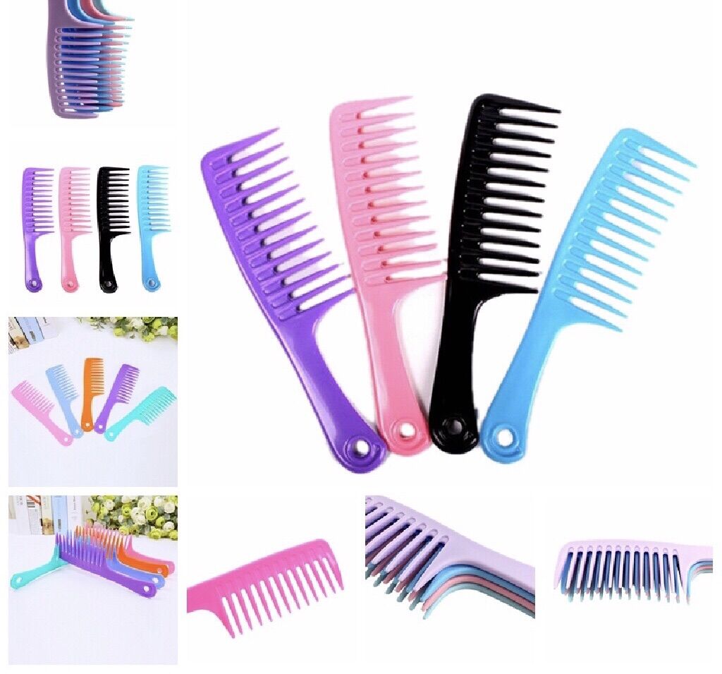 🌺 Set 5 Cái Lược RĂNG THƯA ĐẠI, Cho Tóc UỐN, tóc Rối (Dài 24*6cm)