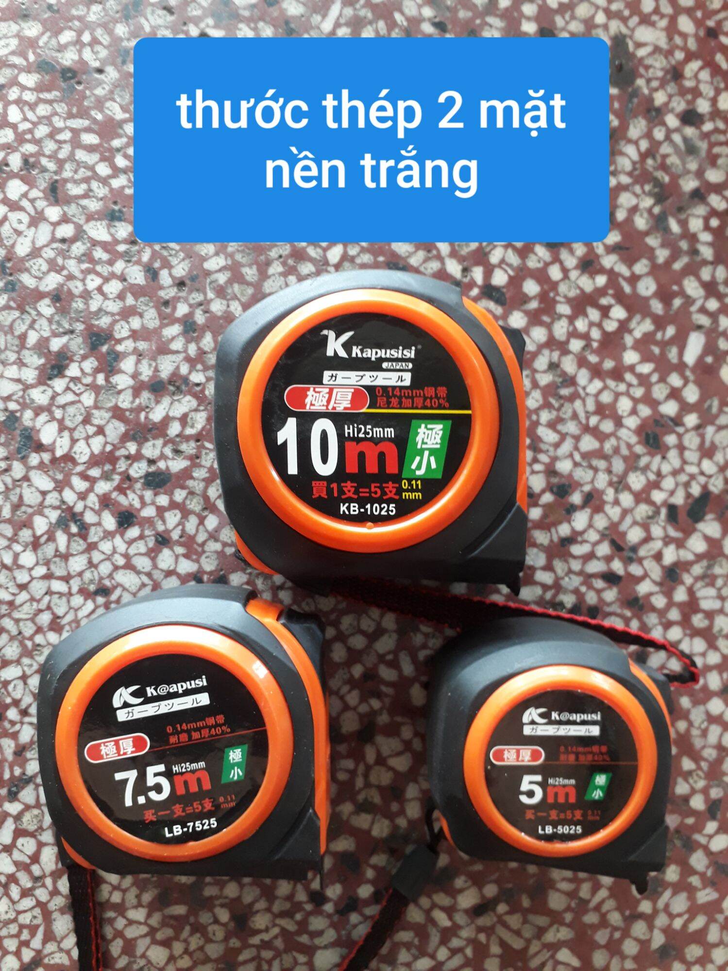 thước kéo KAPUSI 2 mặt loại tốt, 1 mặt số lớn 1 mặt lỗ ban xem phong thủy