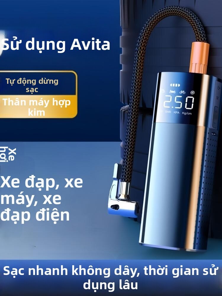 TINGGE | Wireless Smart Inflator Pump for Cars with Electric Boost and Dual Tire Support Giá 709,000 Đồng*Miễn phí vận chuyển