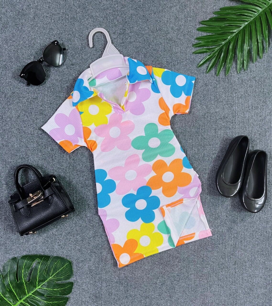 Đầm Body Chất Thun Cotton Co Giãn Bé Gái