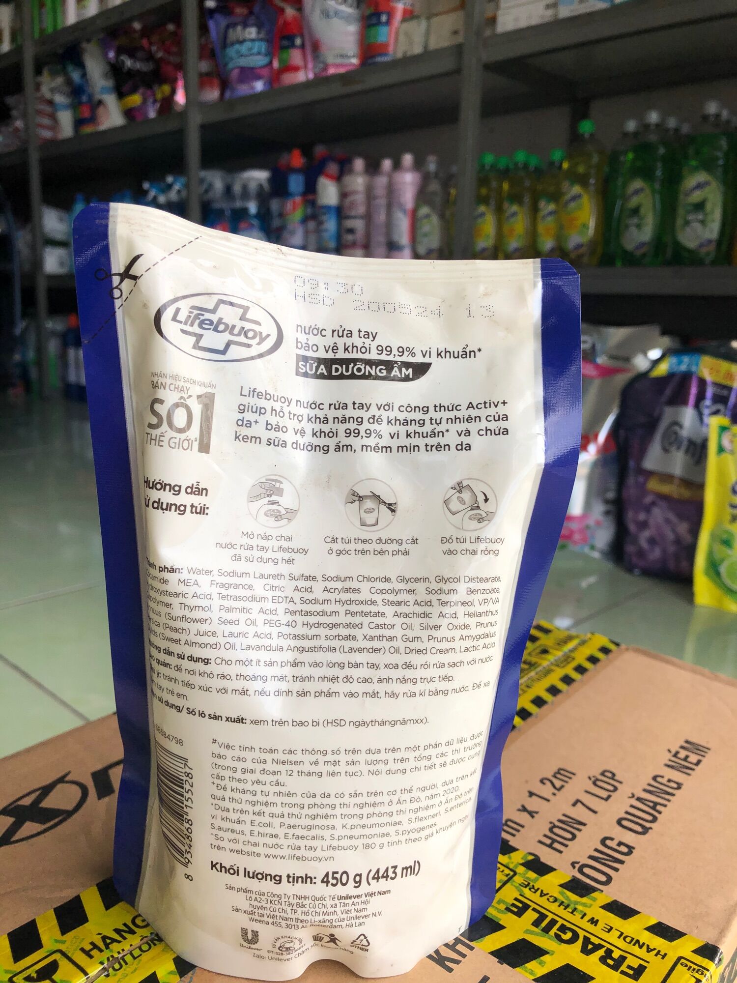 Nước rửa tay Lifeboy túi 450g