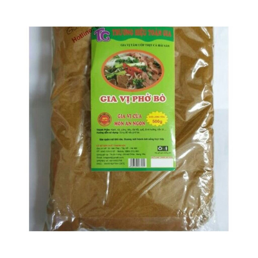 Gia vị phở bò toàn gia gói 500g ,gia vị phở bò cho món ăn ngon.