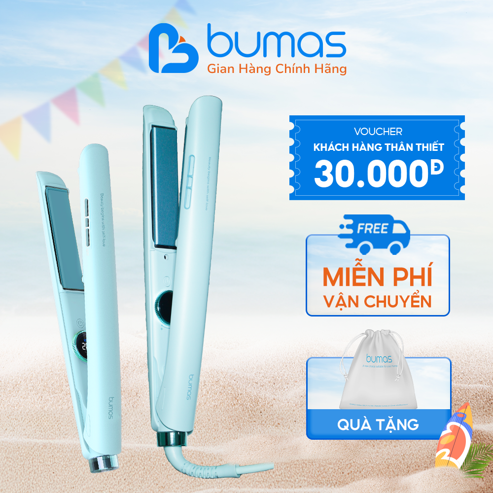 Máy duỗi tóc bumas h2 - chăm sóc tóc hư tổn bằng ion âm - duỗi tóc thẳng mượt mà