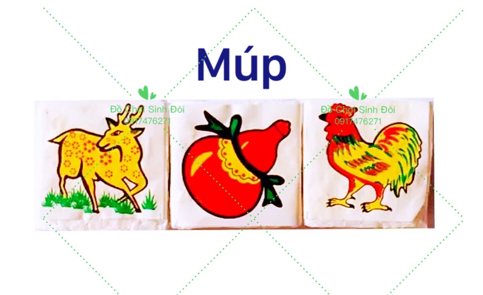 Cờ bầu cua xúc sắc xốp
