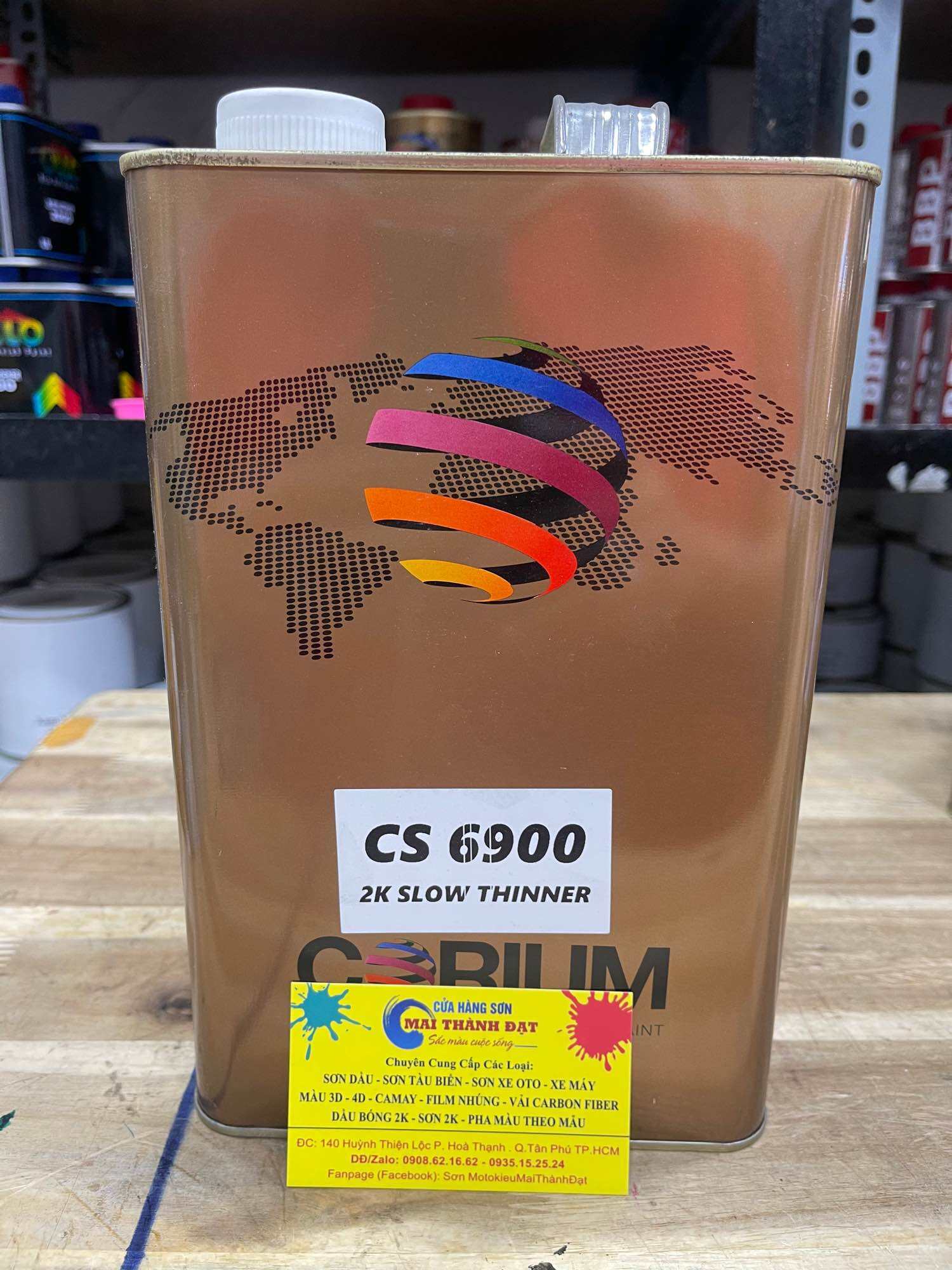 Thinner 2K Corium CS6900 chậm khô. Bình 4Lít. 