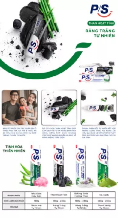 kem đánh răng p/s than hoạt tính( 2cây x230g)