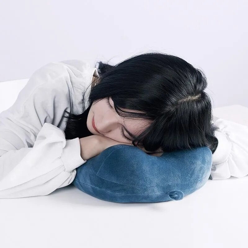 Gối Hình Chữ U Gối Bảo Vệ Cổ Gối Cổ Gối Ngủ Trưa Hình Chữ U Xương Cổ Gối Tựa Cổ Dễ Mang Theo Có Thể Tháo Giặt