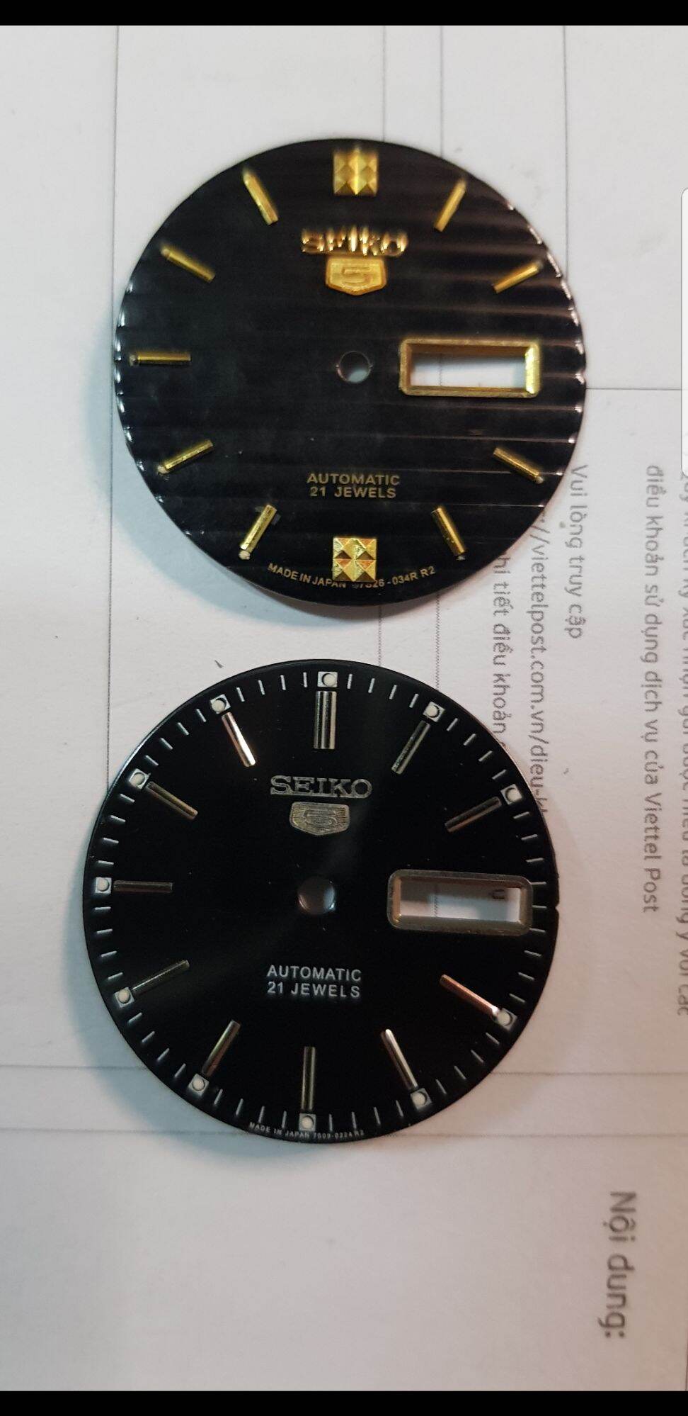 mặt số đồng hồ SEIKO 5 đường kính 28,3 mm