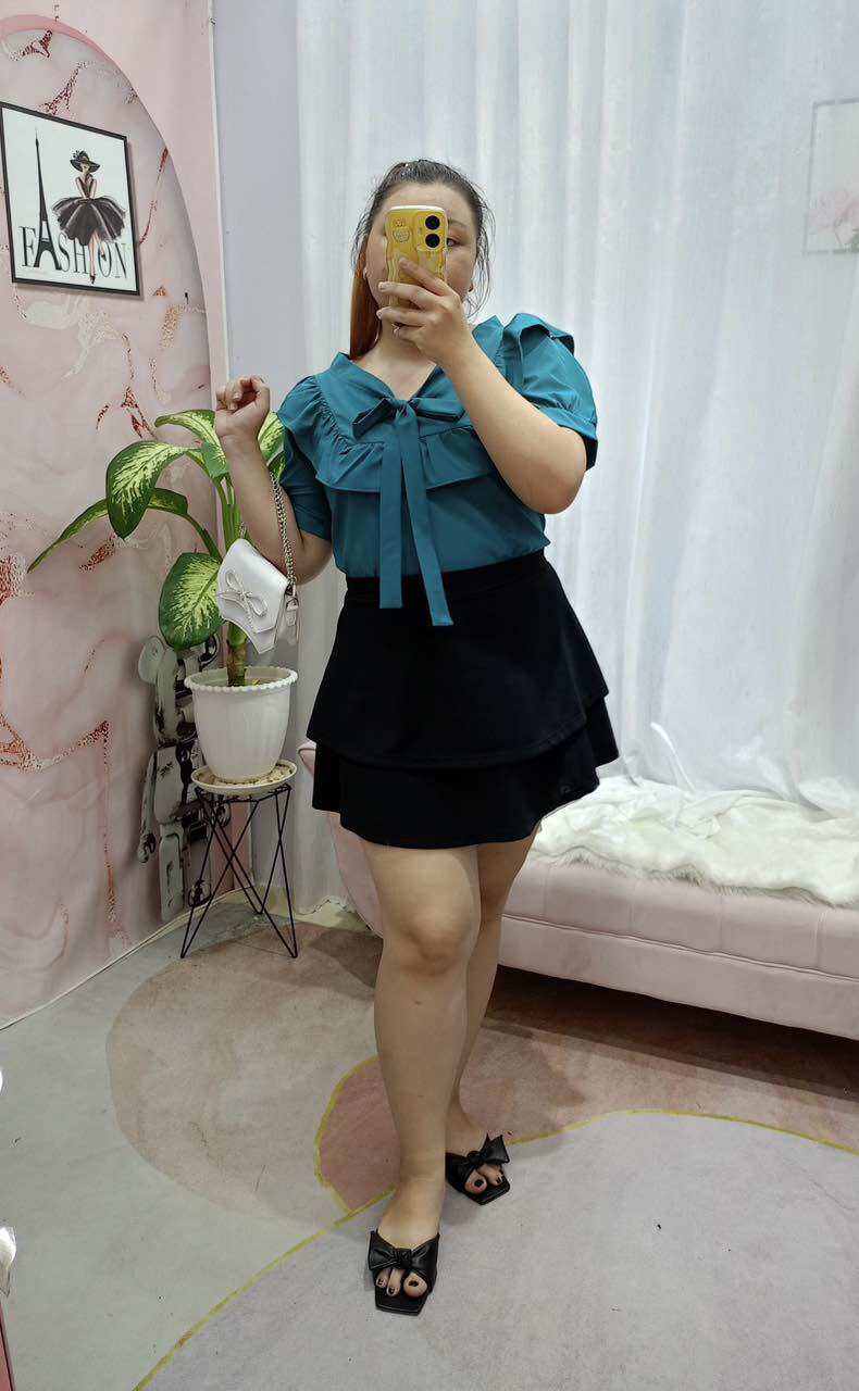 Áo Sơ Mi Kiểu Cột Nơ Ngực BigSiZe Nữ (từ 68kg đến 95kg)