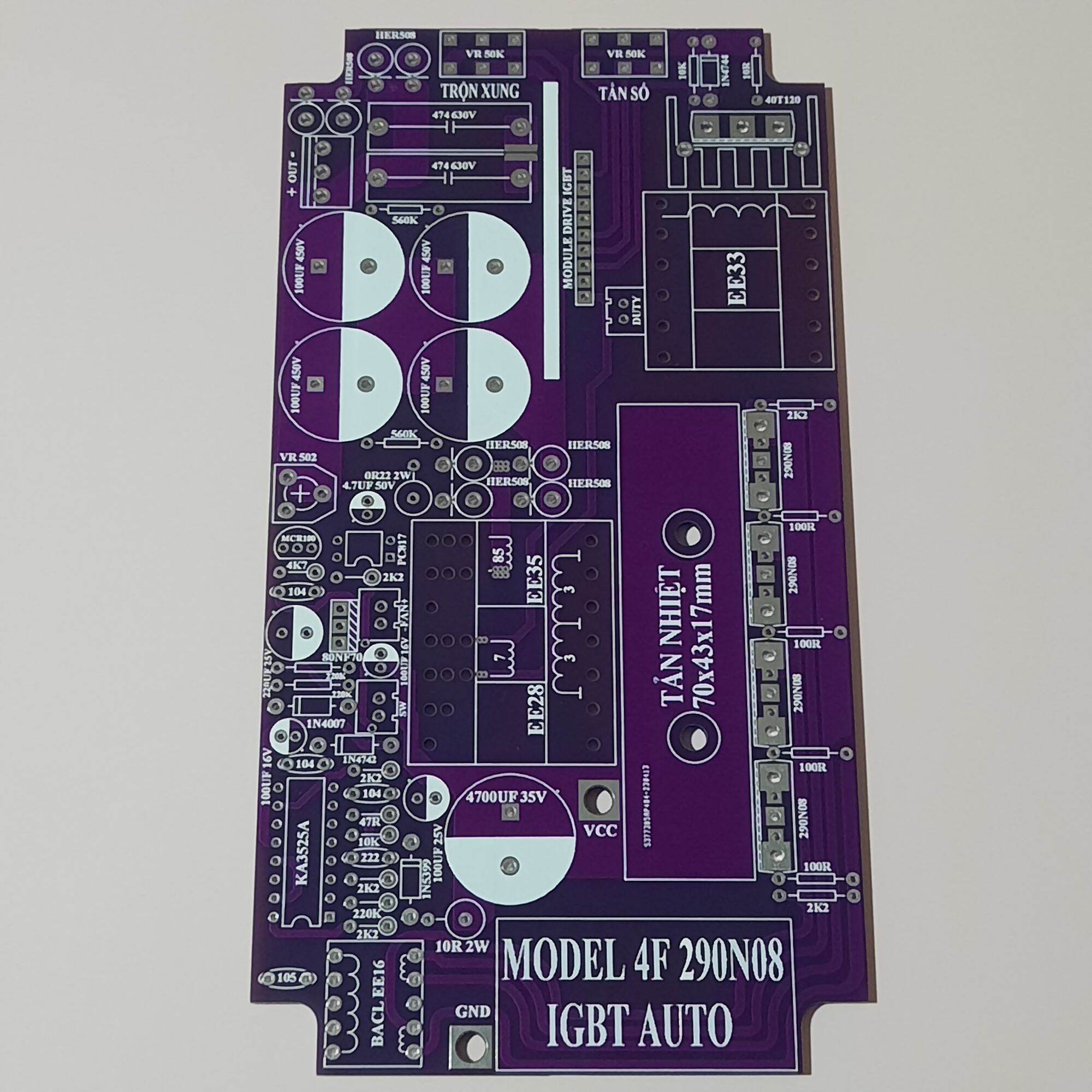 Bo mạch 4fet Lớn IGBT AUTO (có thể gắn 6fet nhỏ)
