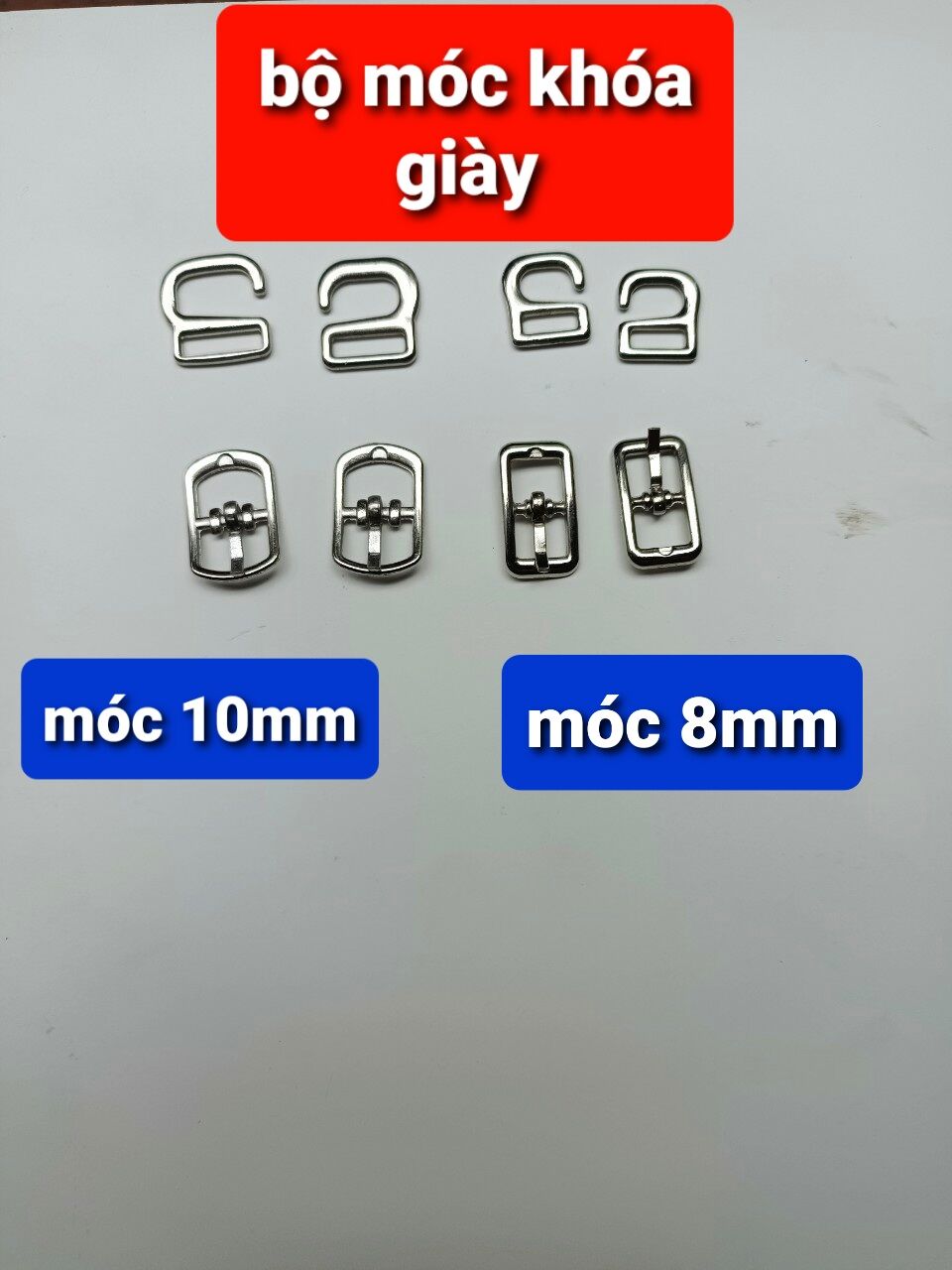 Khoá móc giày ,khoen móc giày 1cm..0,8cm