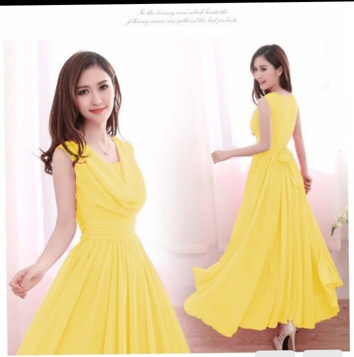 Đầm maxi cổ đổ (mã 49)