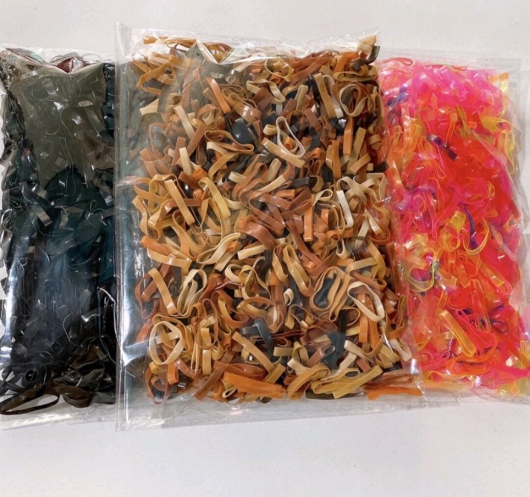 Gói 100g thun cột tóc nhiều màu_co giản tốt