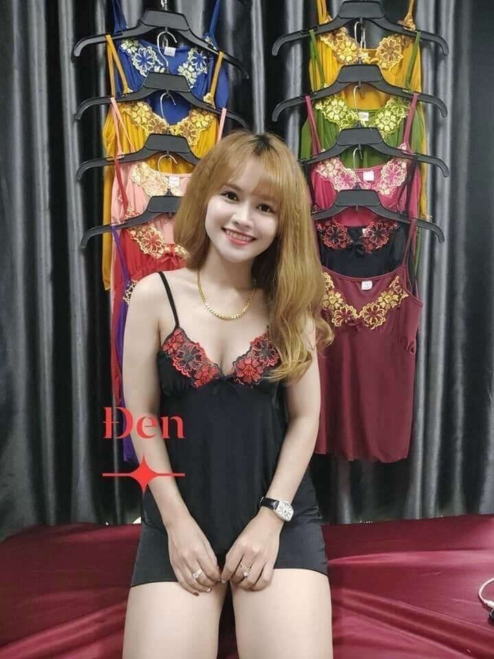 [Có size 40-75kg] Bộ đùi thun lạnh 2 dây phối ren hoa sexy