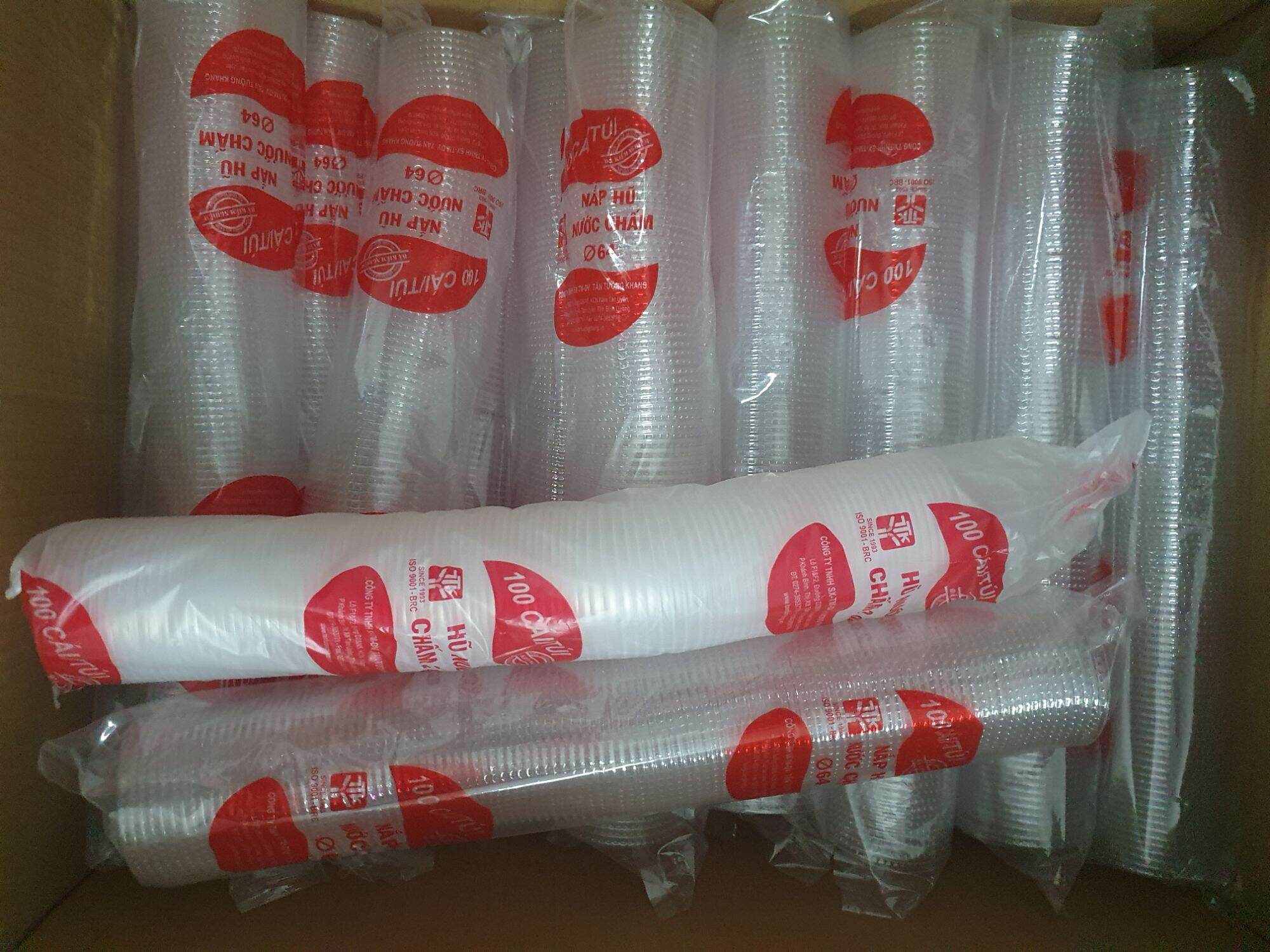 Hủ chấm, hủ sốt 2oz (=60ml) ( 1 cây 100 hủ + 1 cây 100 nắp)