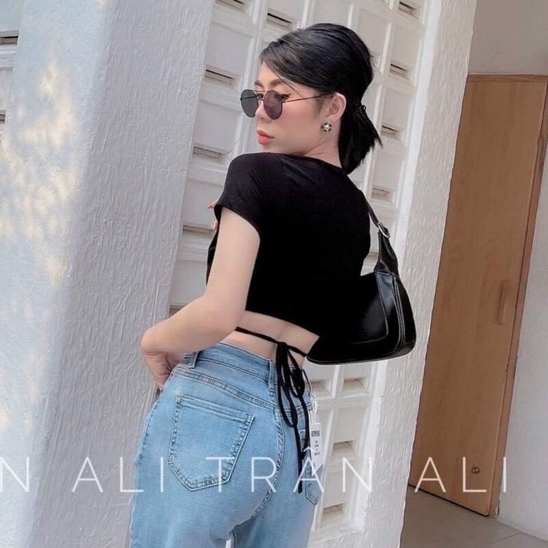 [HCM]ÁO CROPTOP QUẤN DÂY MẶC 2 KIỂU