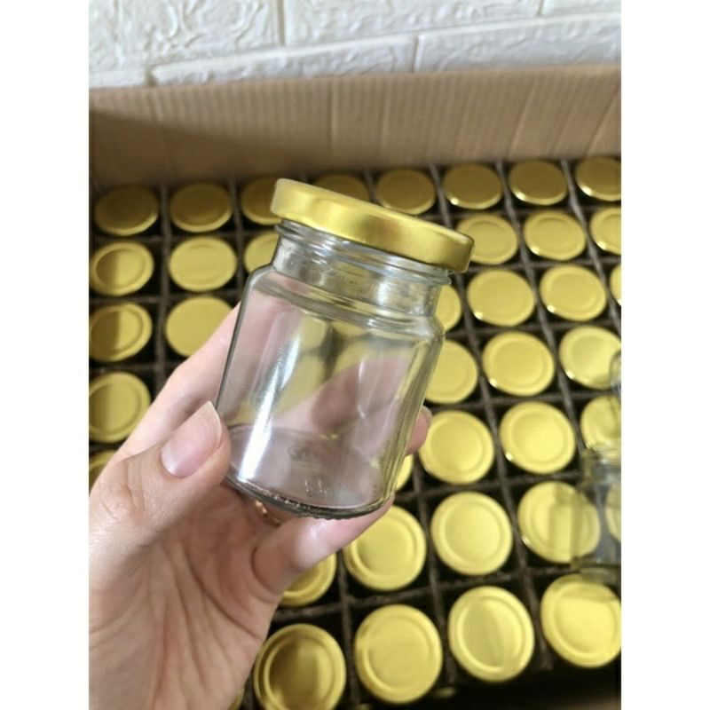 combo 30 lọ thủy tinh 75 ml lắp Thiếc vàng