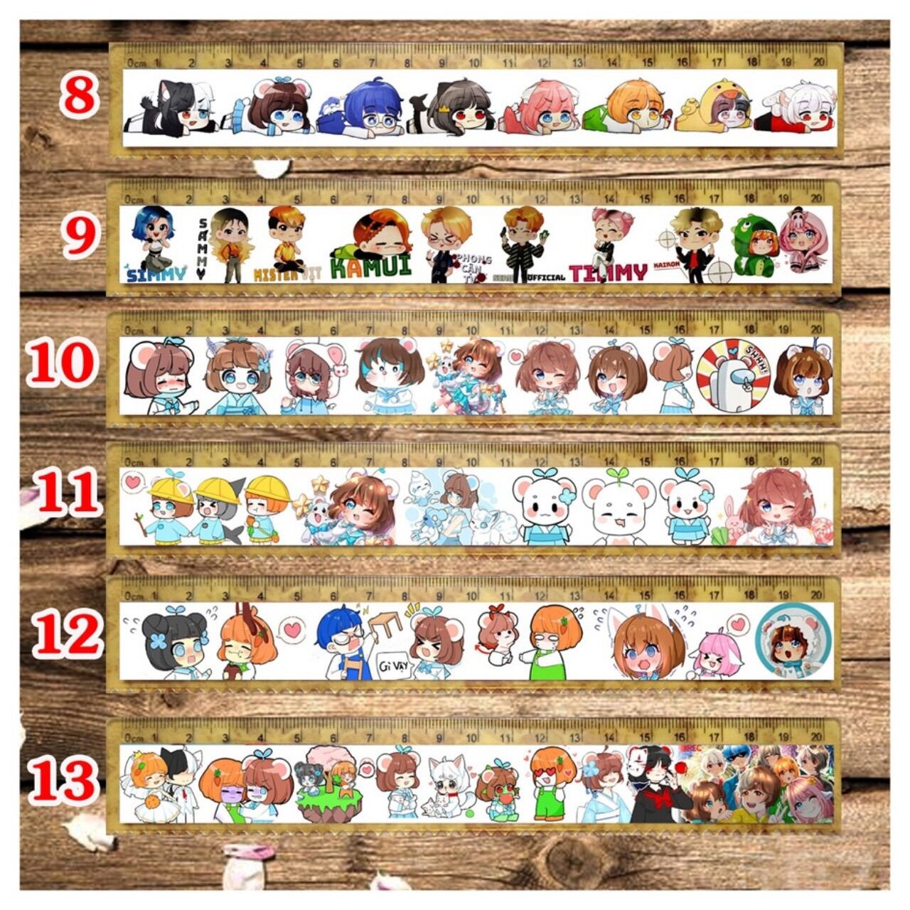 Thước kẻ hero team 3-5 cái khác nhau