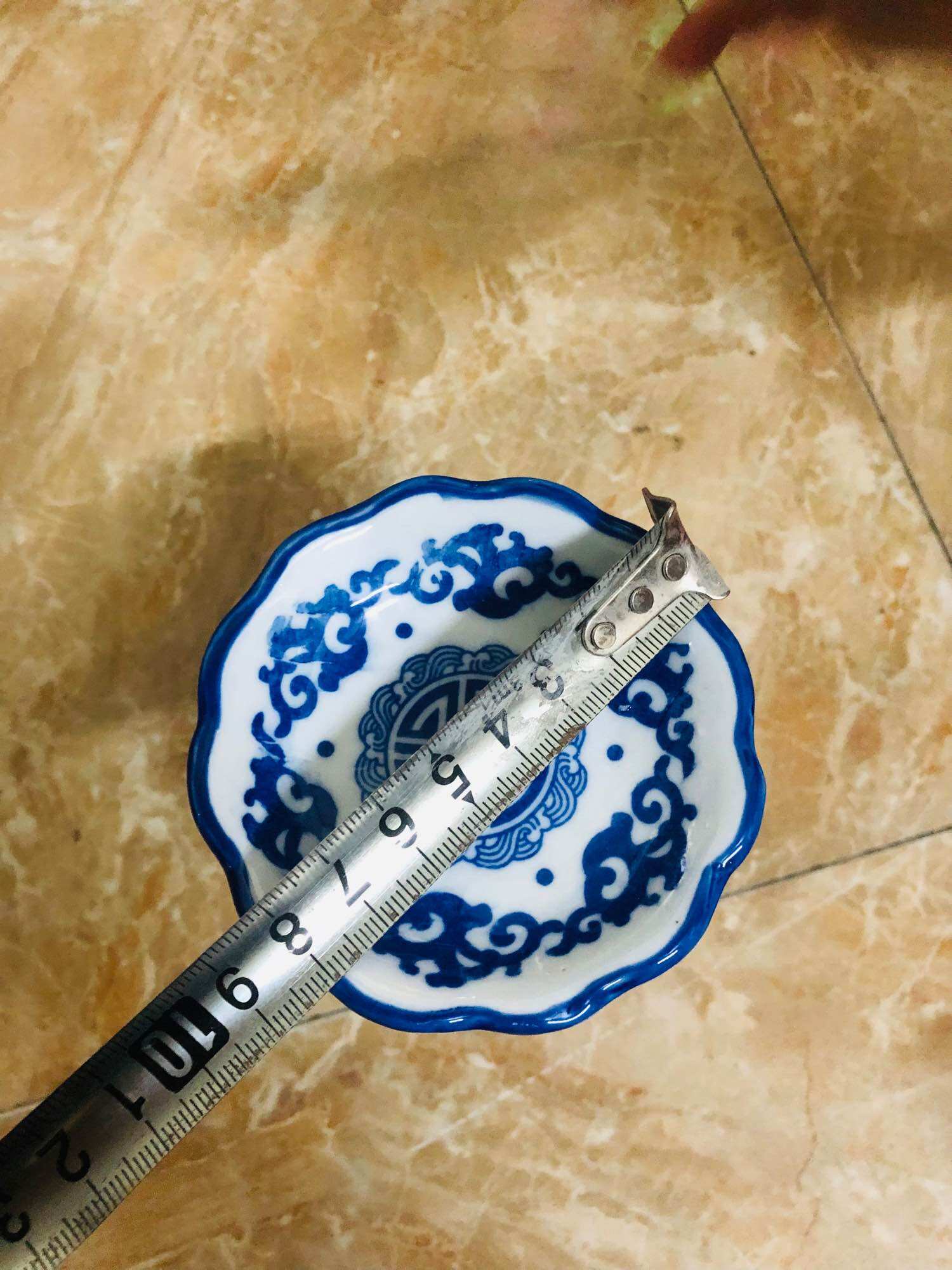 Chân nến thờ ( men lam)