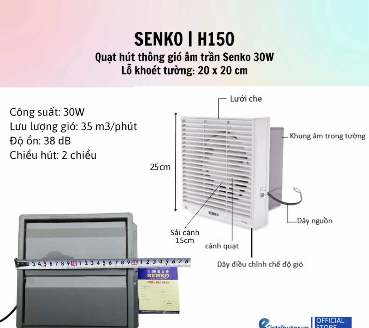 Quạt hút tường Senko