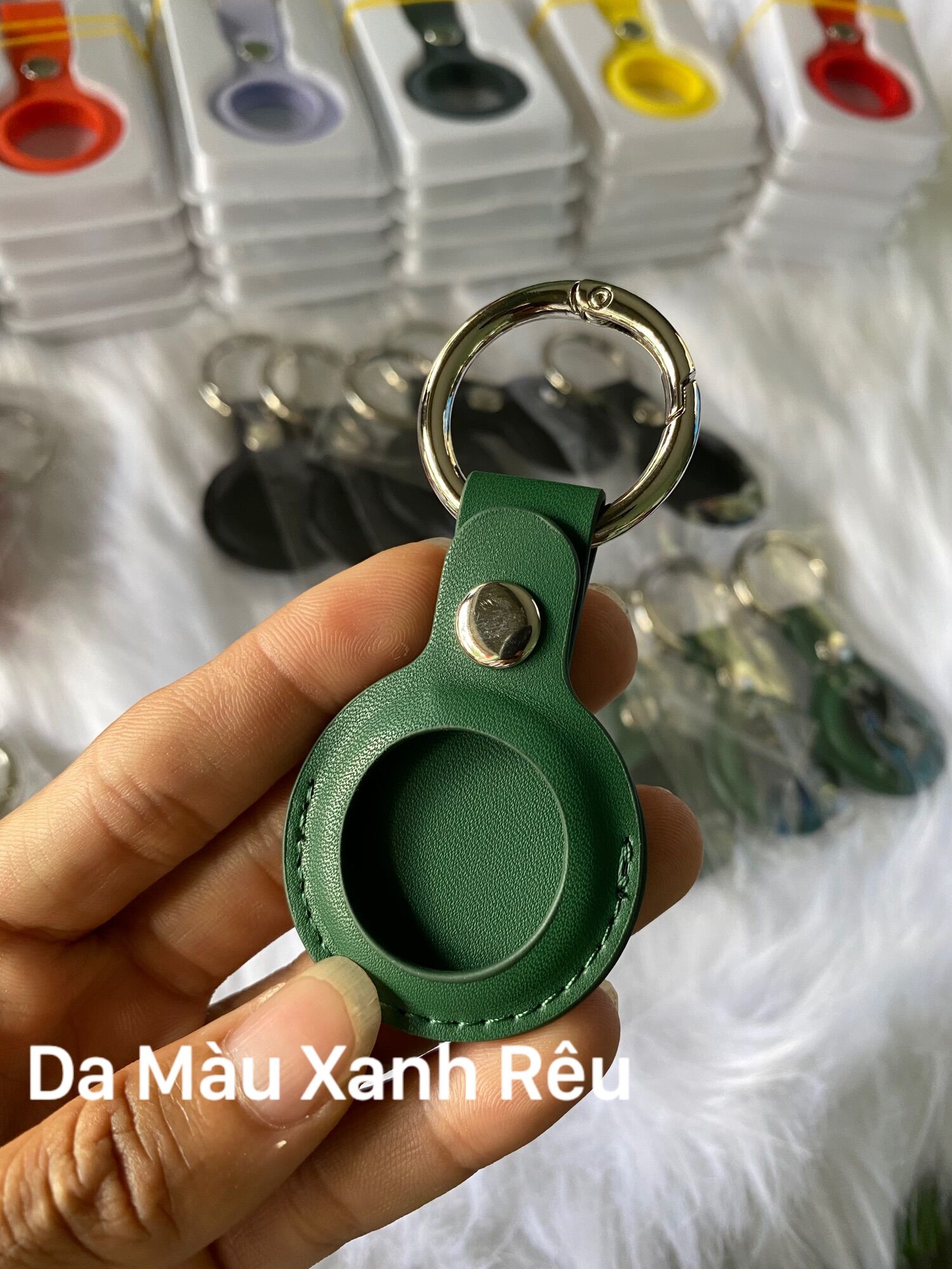 Bao da móc khoá Airtag rẻ đẹp