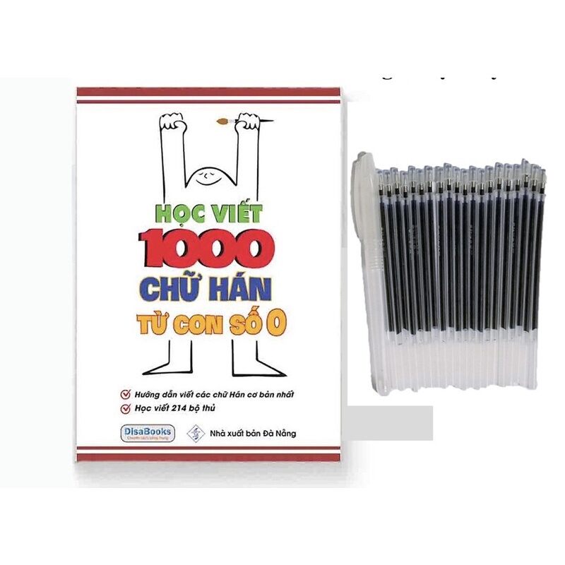 Sách học viết 1000 chữ hán từ con số 0, tập viết 214 bộ thủ